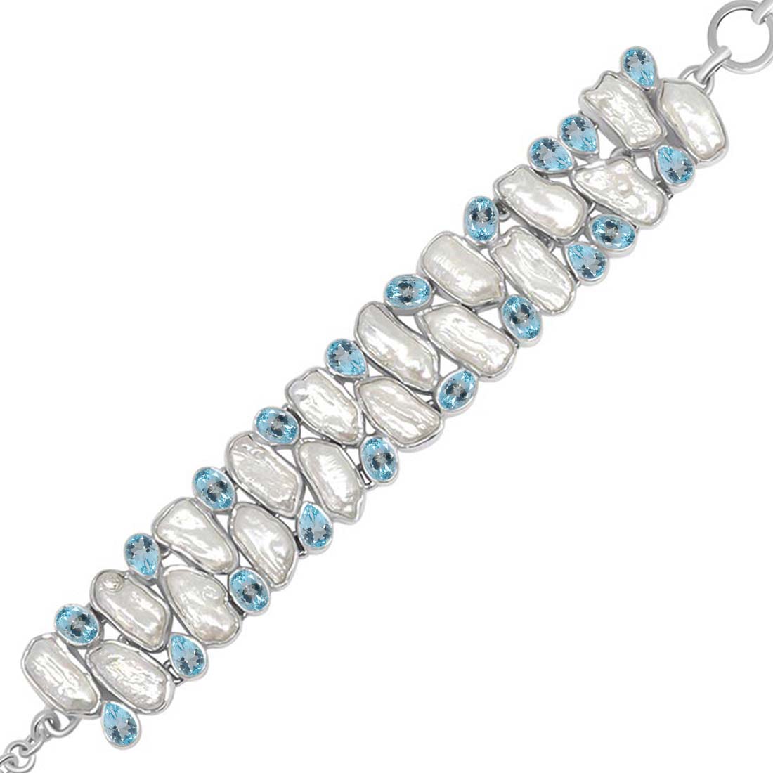 Biwa Pearl Bracelet-(BWP-B-1.)